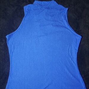 Elegant Royal Blue Sleeveless Women's Tank Top